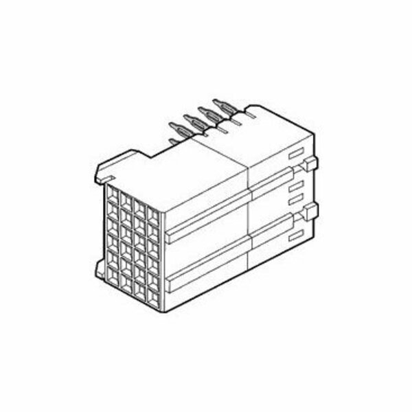 Fci Board Connector, 48 Contact(S), 4 Row(S), Female, Right Angle, 0.079 Inch Pitch, Press Fit 88946-112LF